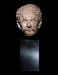 A Gandharan Stucco Head of a Solider