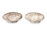 A Pair of Tiffany & Co. Silver Shell Dishes
