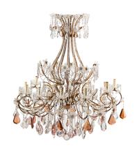An Italian Beaded Twelve-Light Chandelier