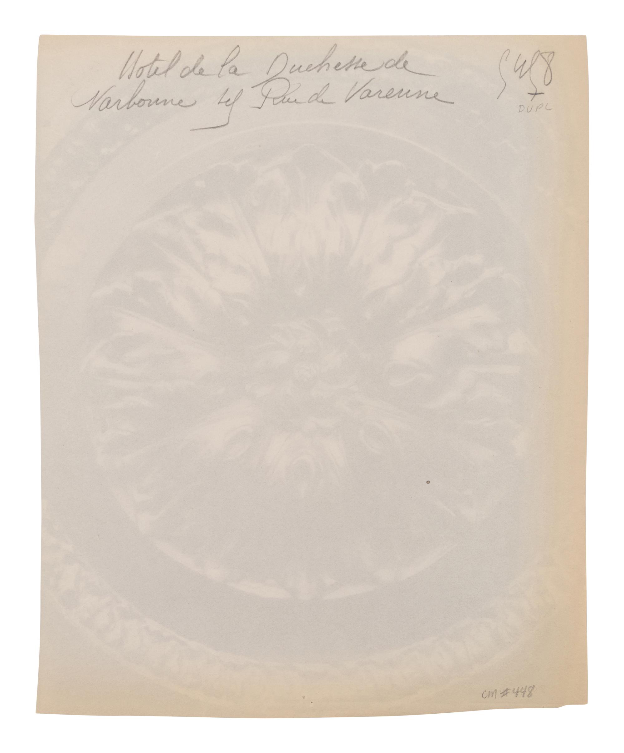 A group of six photographs depicting early 20th Century Parisian architectural details (Saints-Gervais-et-Protais, 1903-1904; Ambassade d'Autriche, 57 rue de Varenne, 1905; La Monnaie-quai Conti [5234], 1905-1906; Hôtel de Roquelaure, boulevard Saint-Germain, 246, 1905-1906; Hôtel de la Duchesse, de Narbonne, rue Varenne 45, 1907; [Cluny–Diane Chasseresse. Art Français. École J. Goujon], 1911)