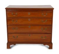 A George III Style Mahogany Bachelor's Chest with Pull-out Slide