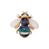 ASCH GROSSBARDT, HARDSTONE AND MOTHER-OF-PEARL BEE BROOCH