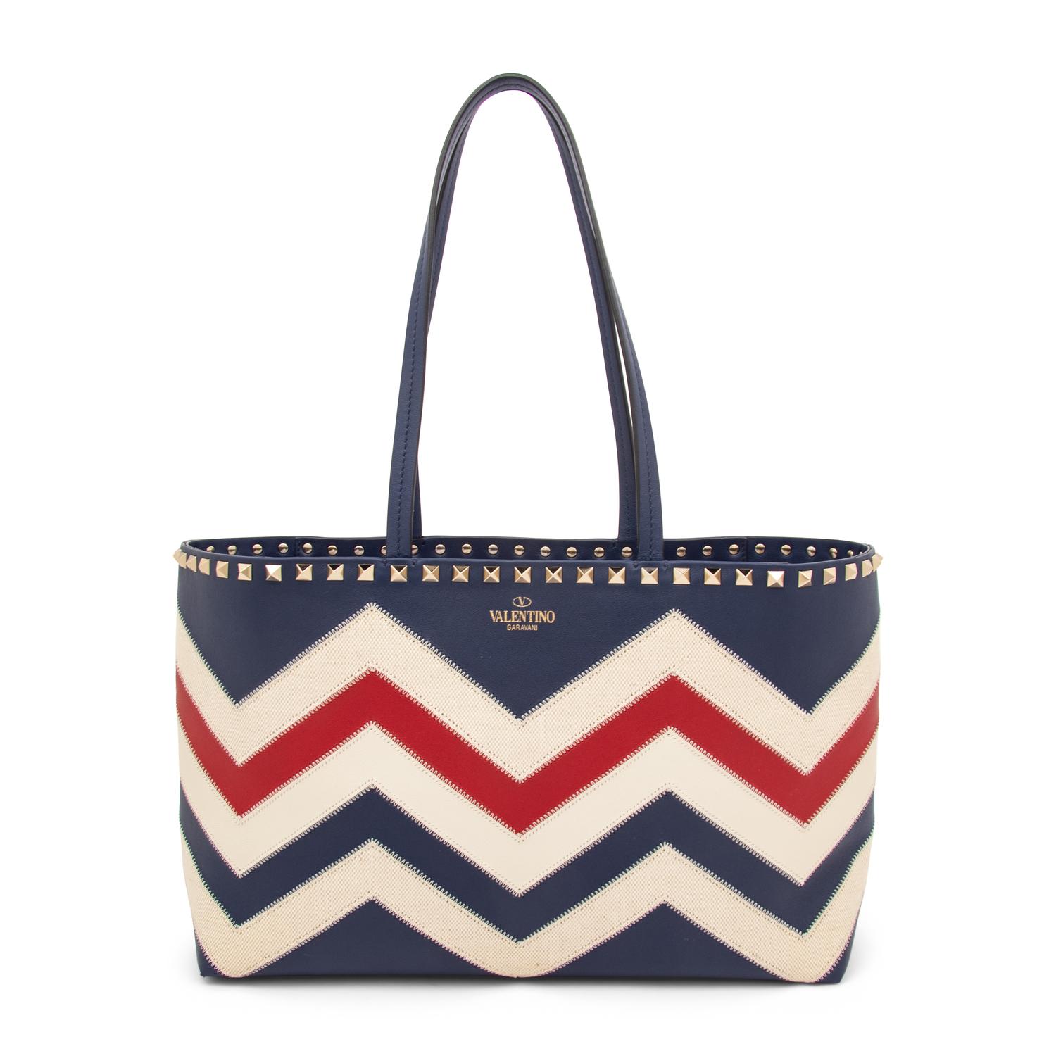 Valentino, Rockstud Small Chevron Tote
