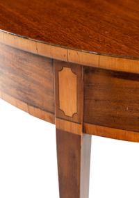 A George III Satinwood-Banded Mahogany Flip-Top Table