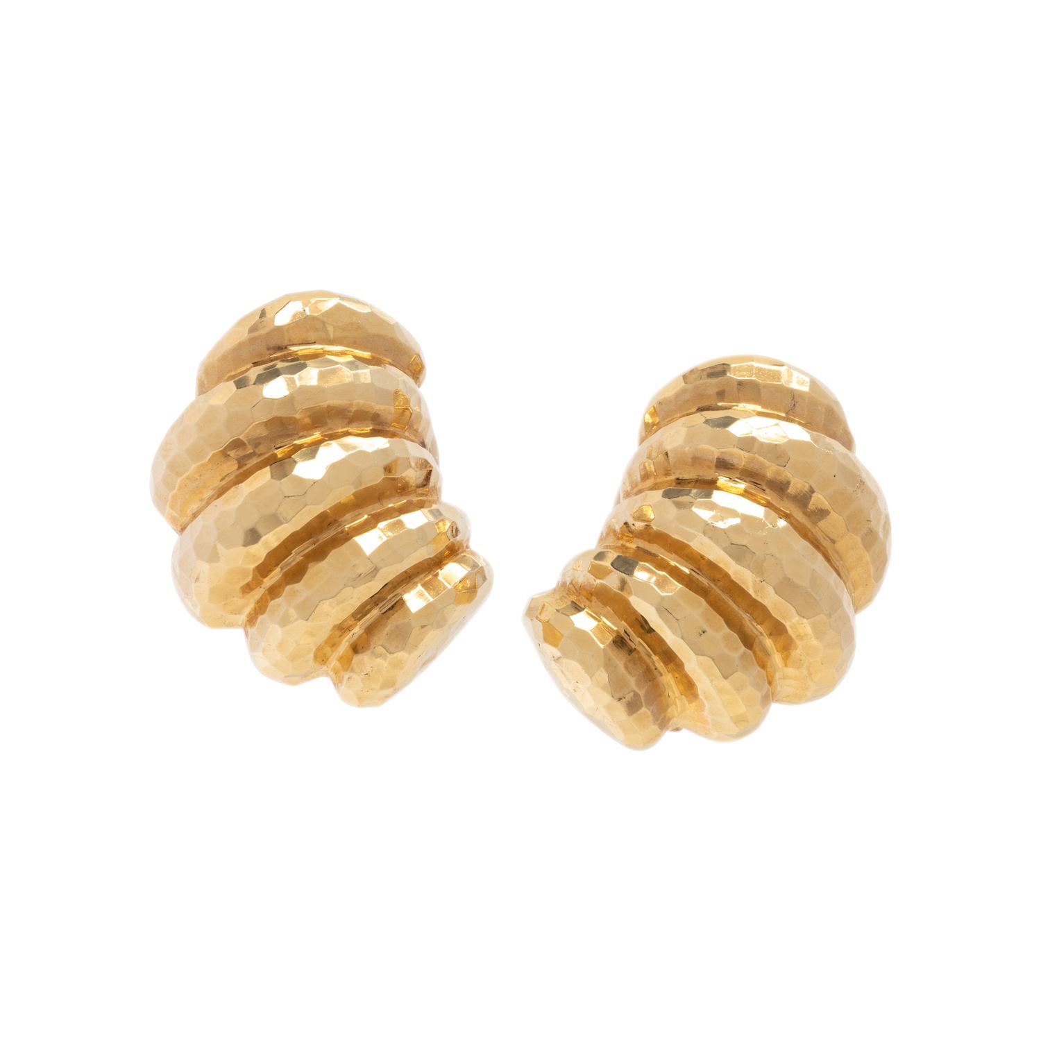 YELLOW GOLD EARCLIPS