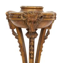 A Pair of Regency Style Carved Giltwood Torchere Lamp Bases