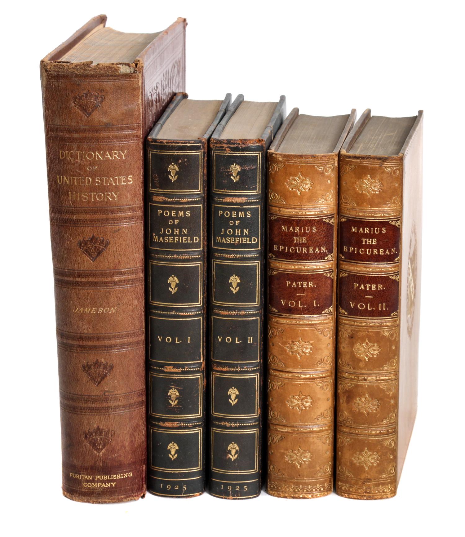 COLLECTION OF LEATHER BINDINGS
