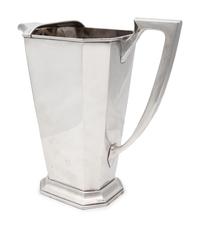 A Japanese Silver Water Pitcher
