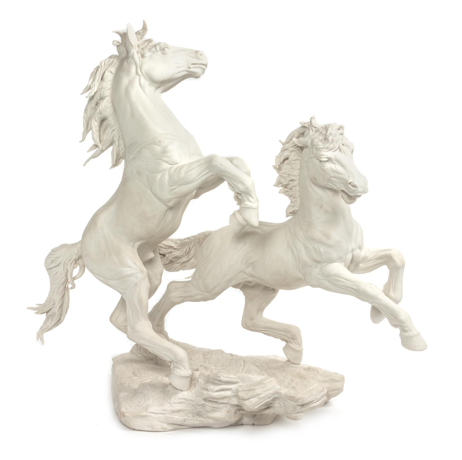 A Boehm Bisque Porcelain Figural Group Height 17 1/2 inches. — SECOND HALF 20TH CENTURY