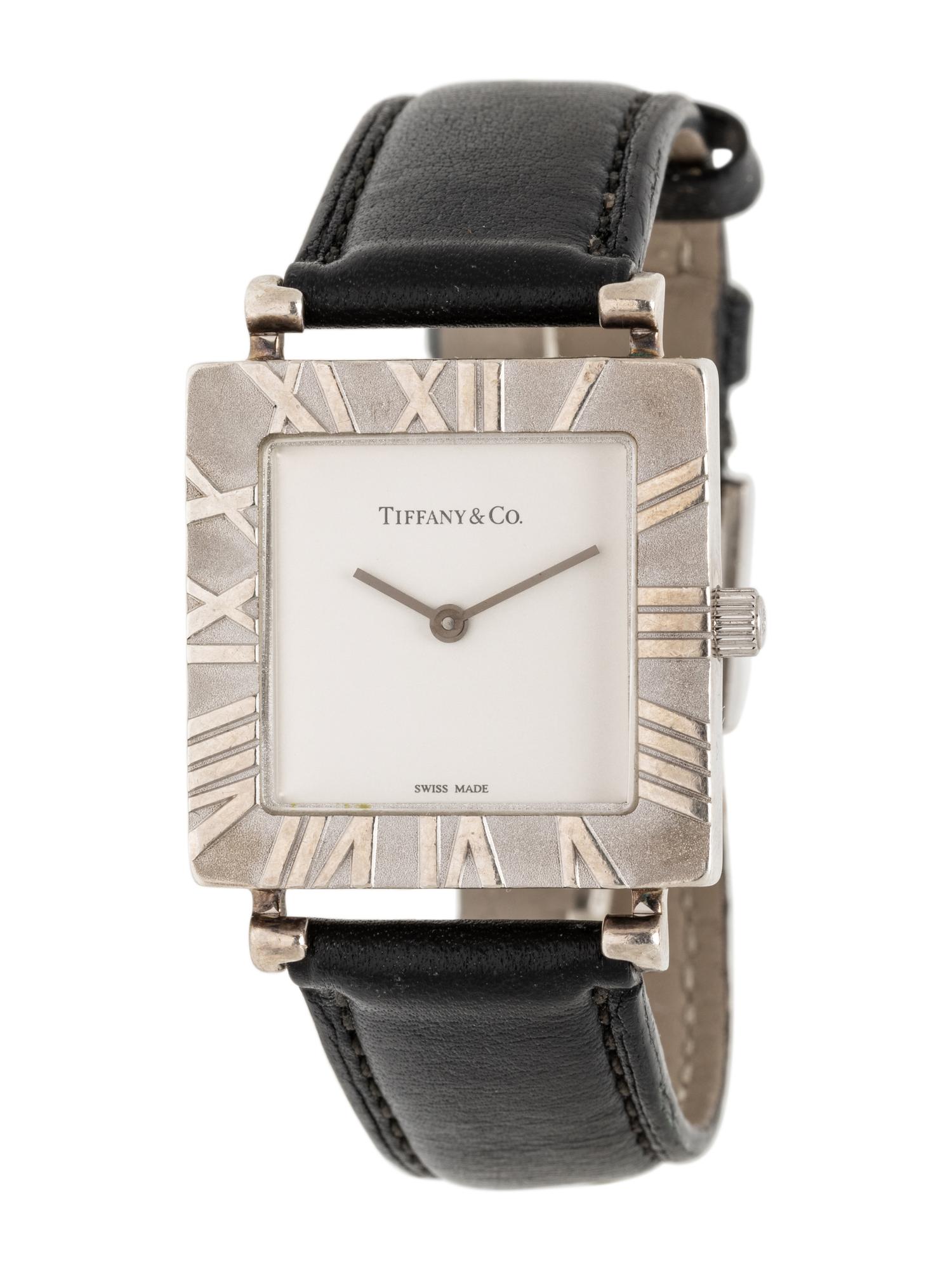 TIFFANY & CO., STERLING SILVER 'ATLAS' WATCH