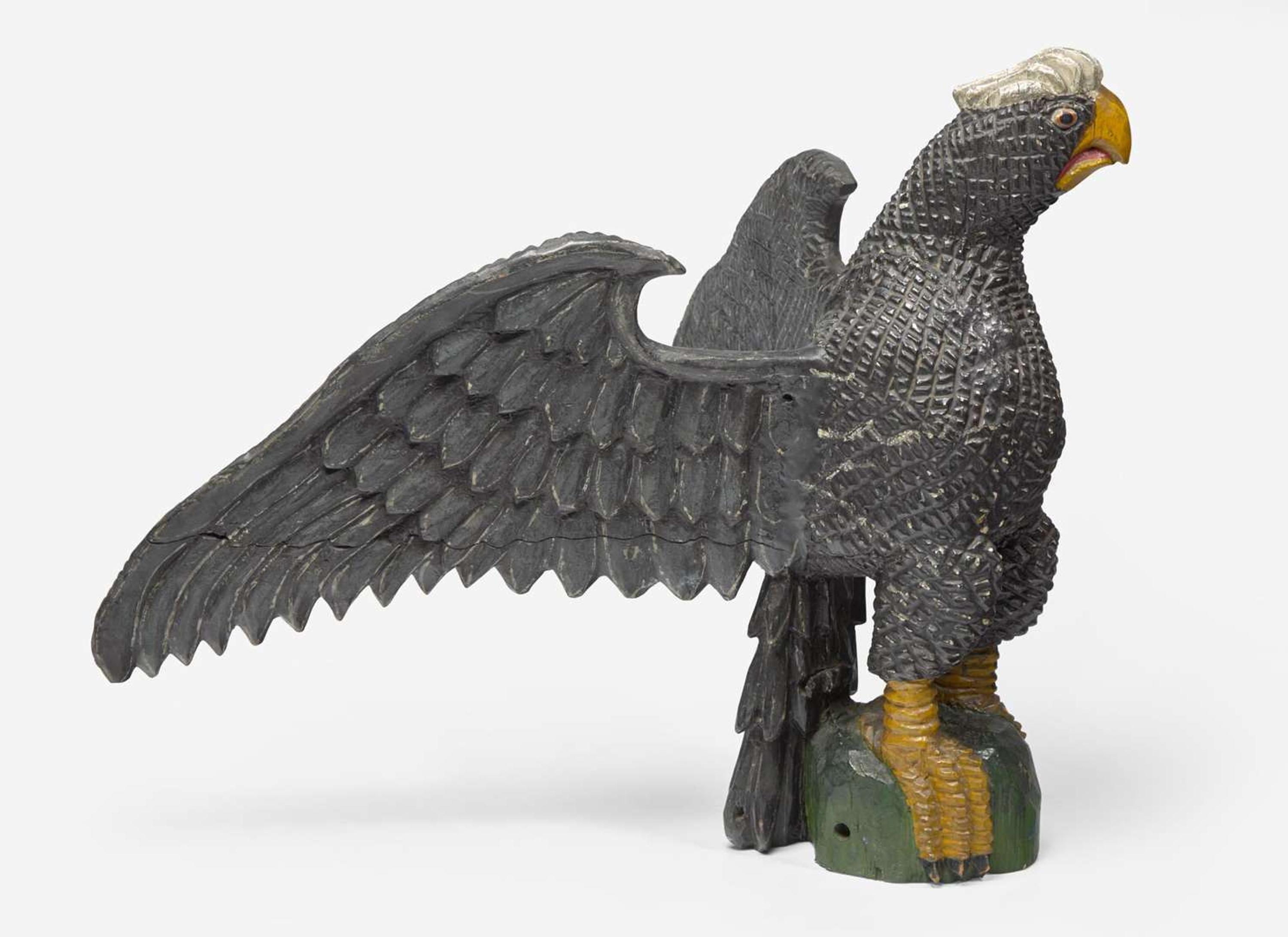 A large carved and painted eagle, attributed to Wilhem Schimmel (1817-1890), circa 1880