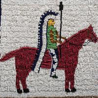 Sioux Beaded Hide Tobacco Bag, Pictorial