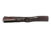 A Folk Art Carved and Punch Decorated Painted Ash Rifle Stock