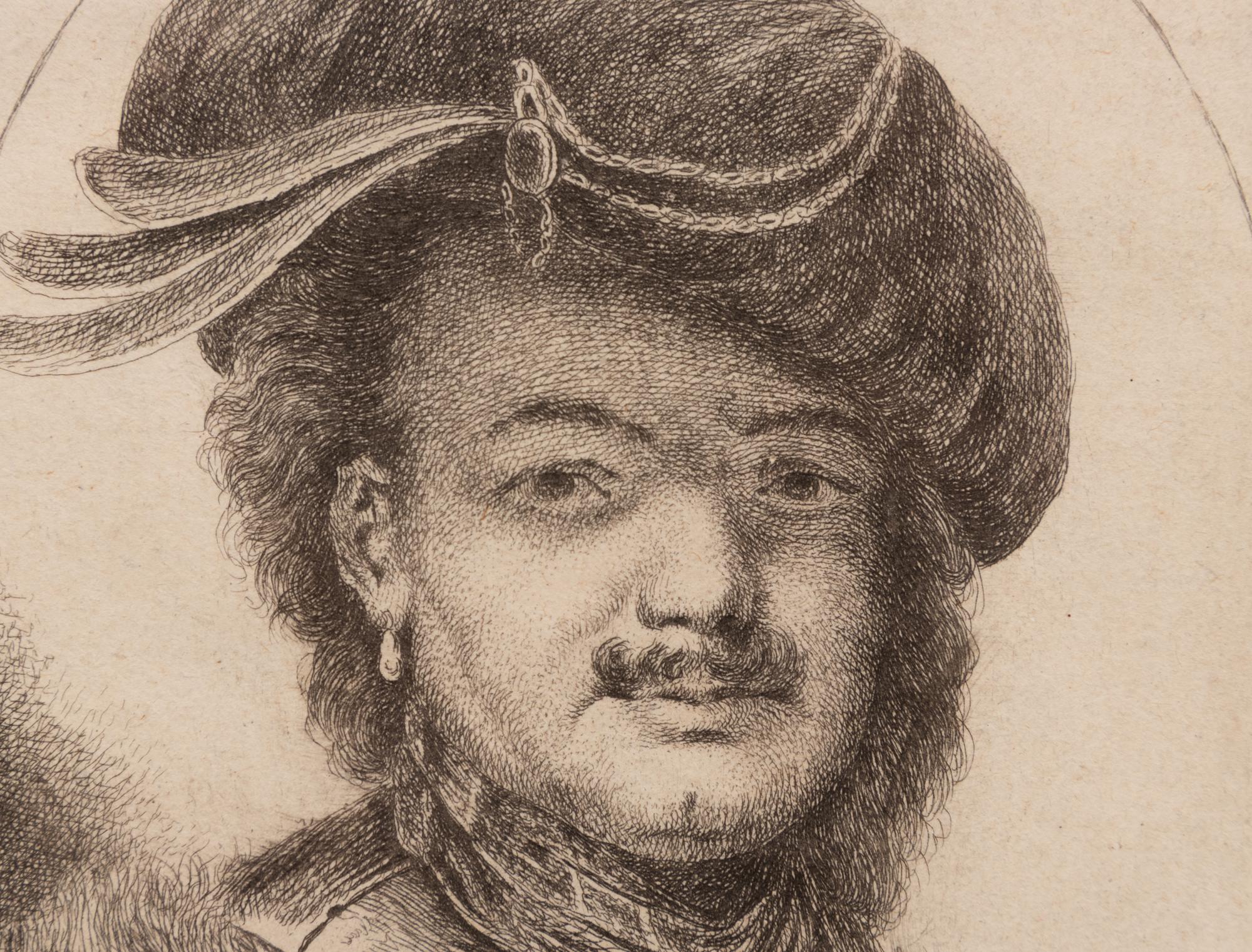 A pair of engraved portraits (by Giovanni Benedetto Castiglione and an unknown artist)