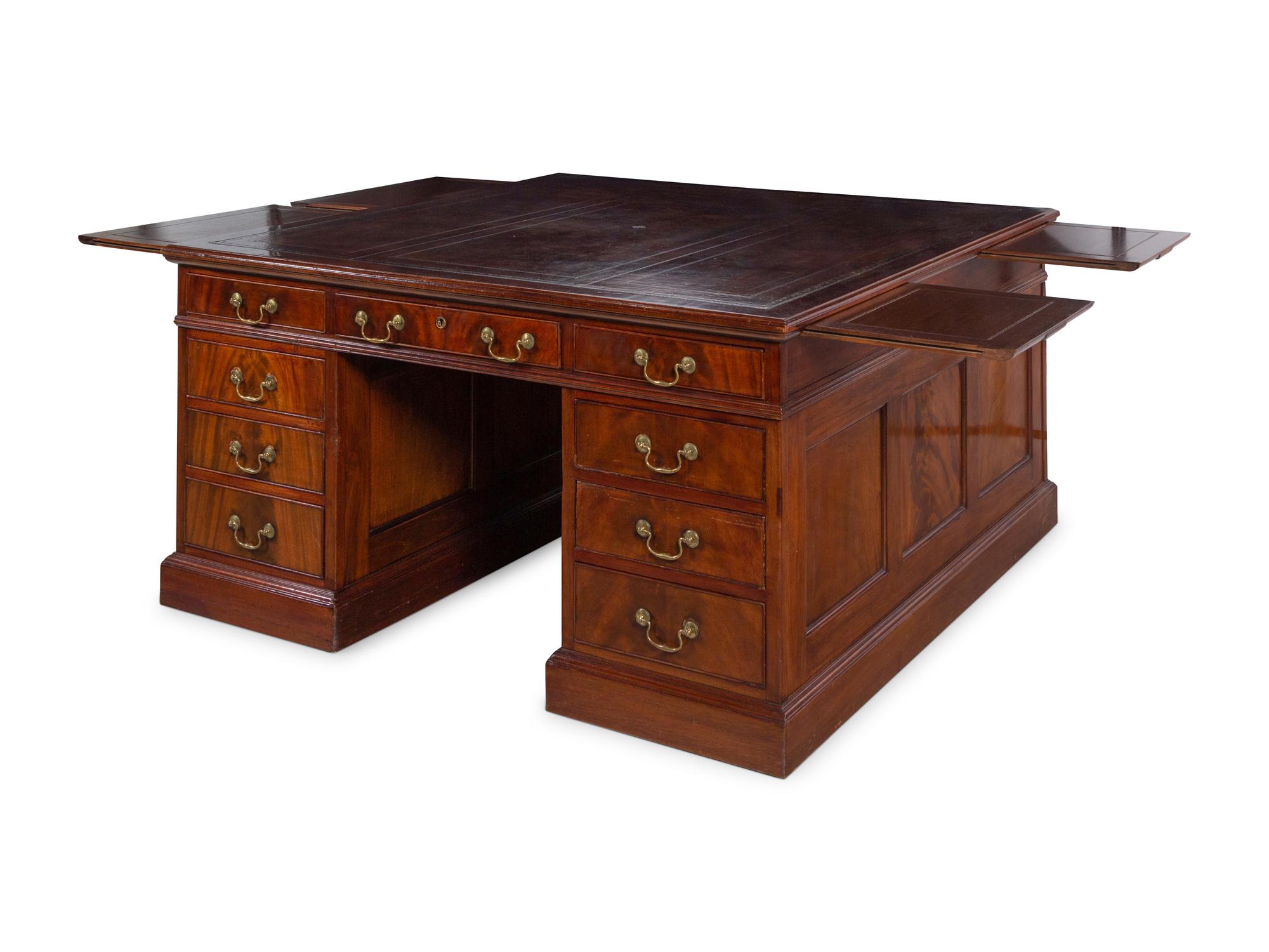 A George III Mahogany Partners Desk