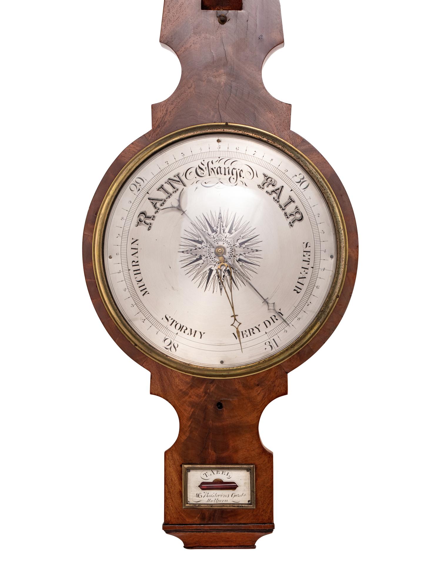 A George IV Mahogany Wheel Barometer