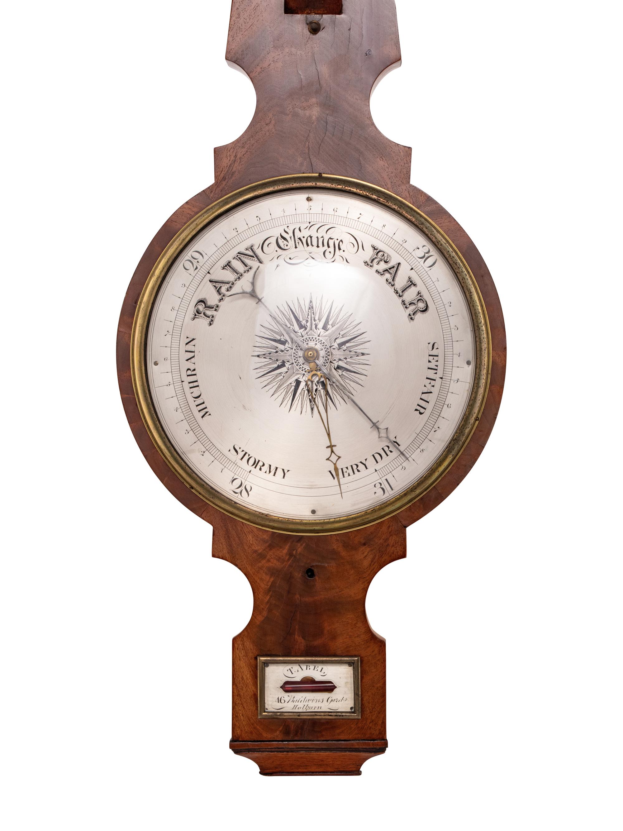 A George IV Mahogany Wheel Barometer
