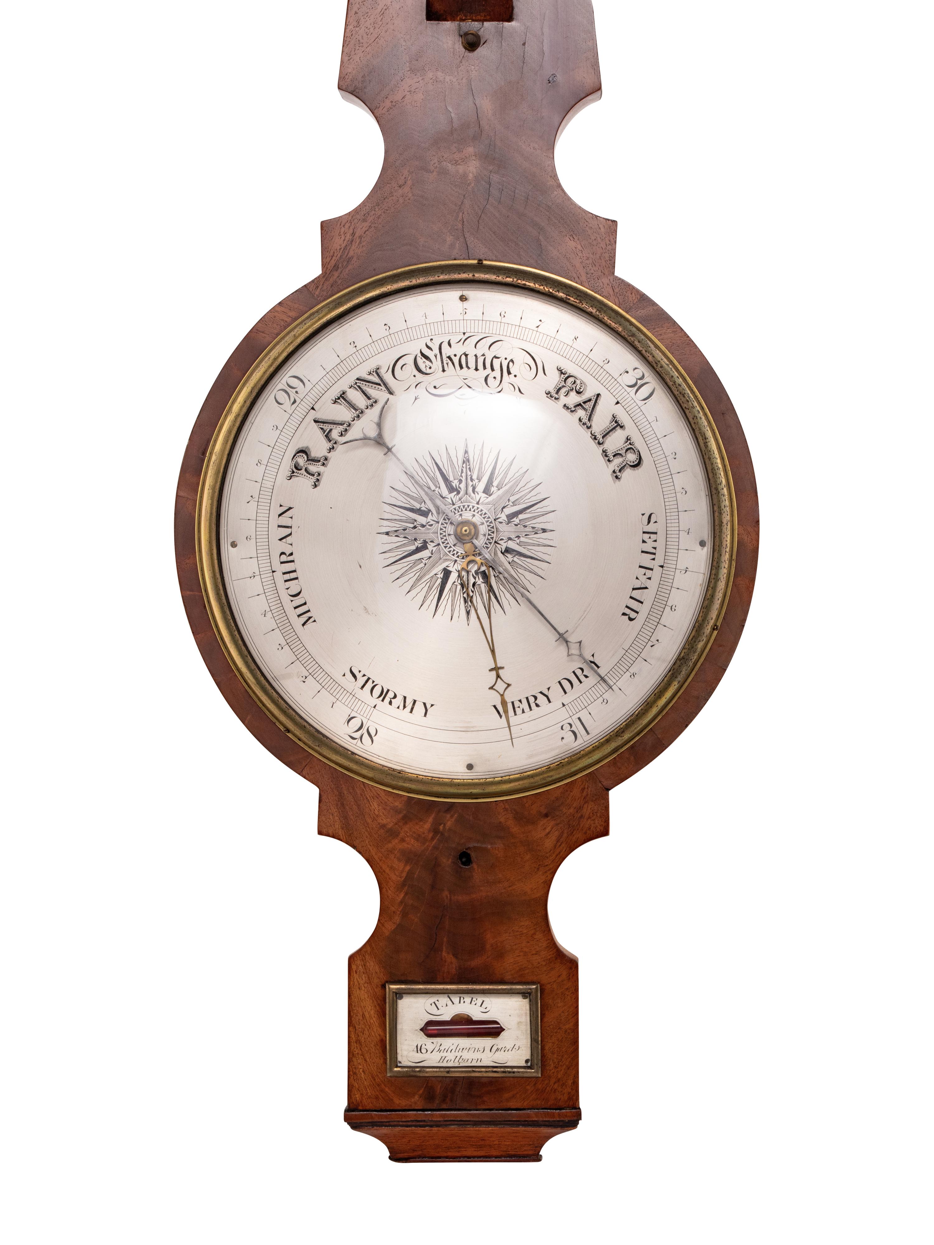 A George IV Mahogany Wheel Barometer