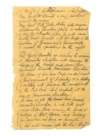 [CIVIL WAR]. Contemporary carbon copy of General Orders issued by Maj. Gen. Pope relating to the Second Battle of Bull Run, signed by George D. Ruggles as Colonel and Chief of Staff. Warrenton Junction [VA], 27 August 1862.