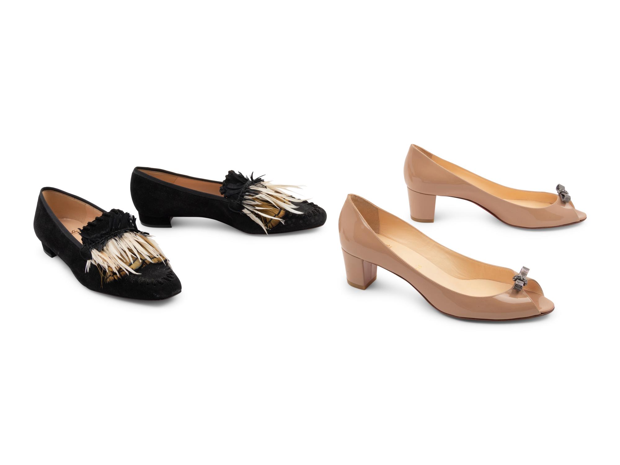 Four Pairs of Christian Louboutin Shoes