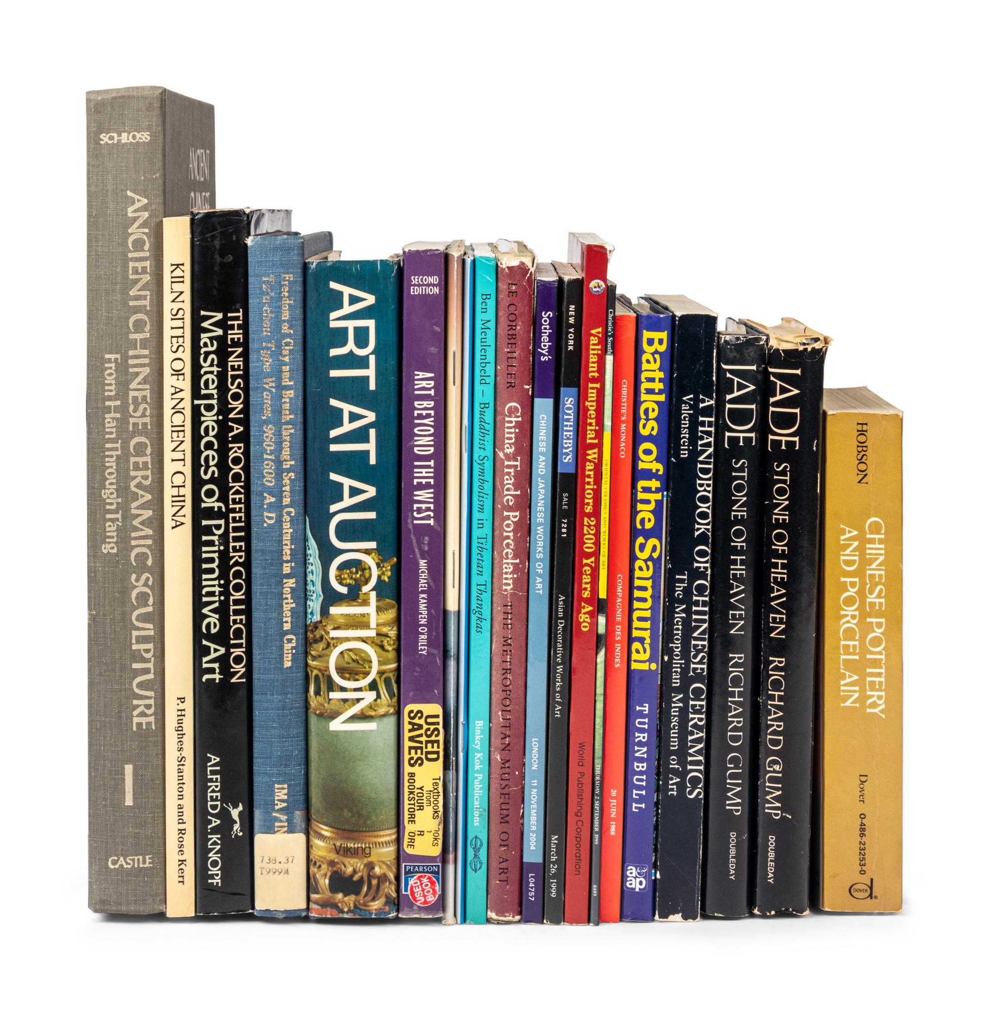 [CHINESE CERAMICS & JADE] a group of reference books and catalogs about Chinese Ceramics and Jade, comprising: