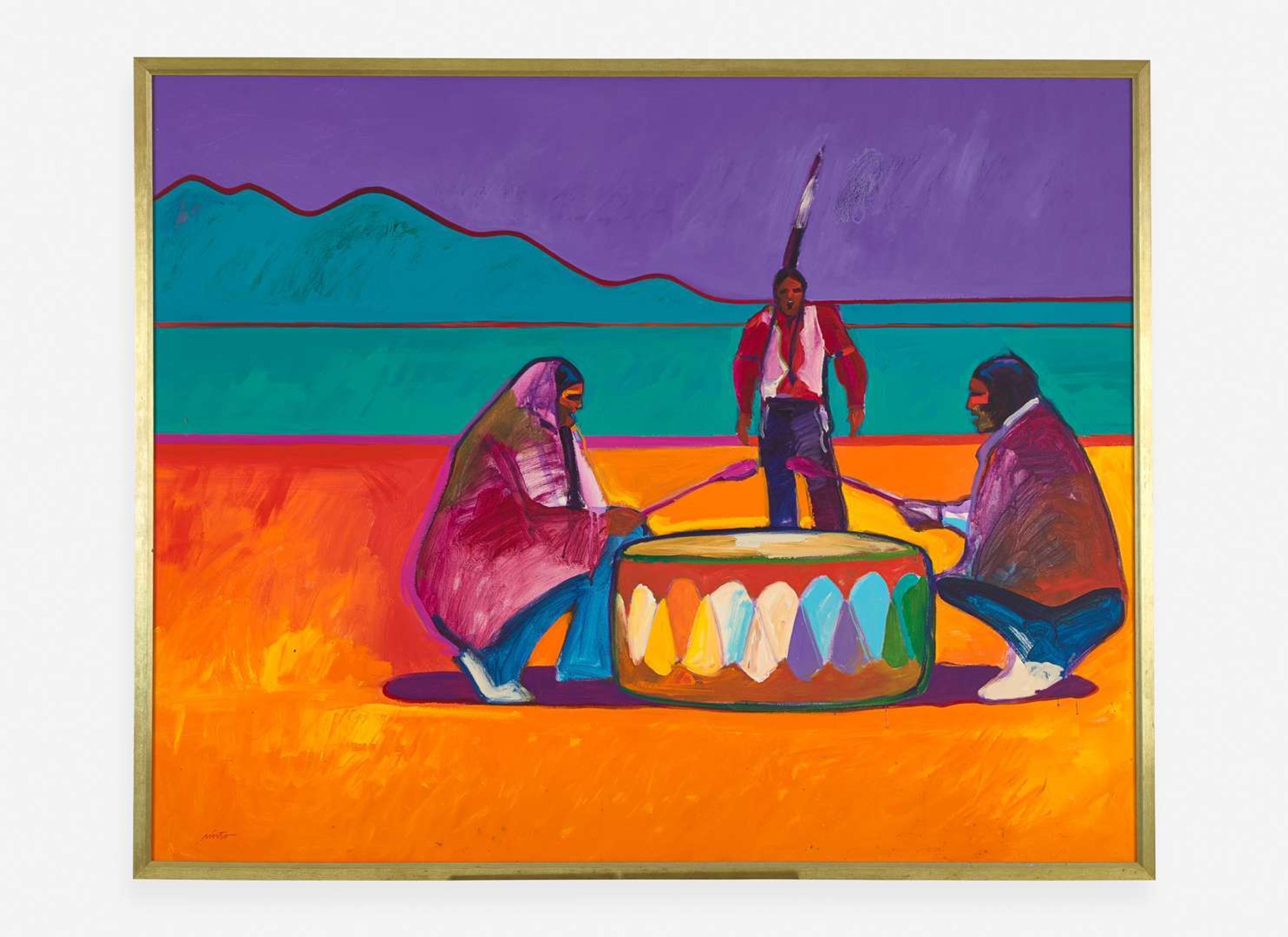 John Nieto (American, 1936-2018), Taos Drum Talk