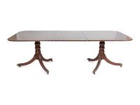 A Regency Style Mahogany Double-Pedestal Dining Table