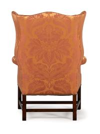 A George III Style Scalamandré-Upholstered Wingback Armchair