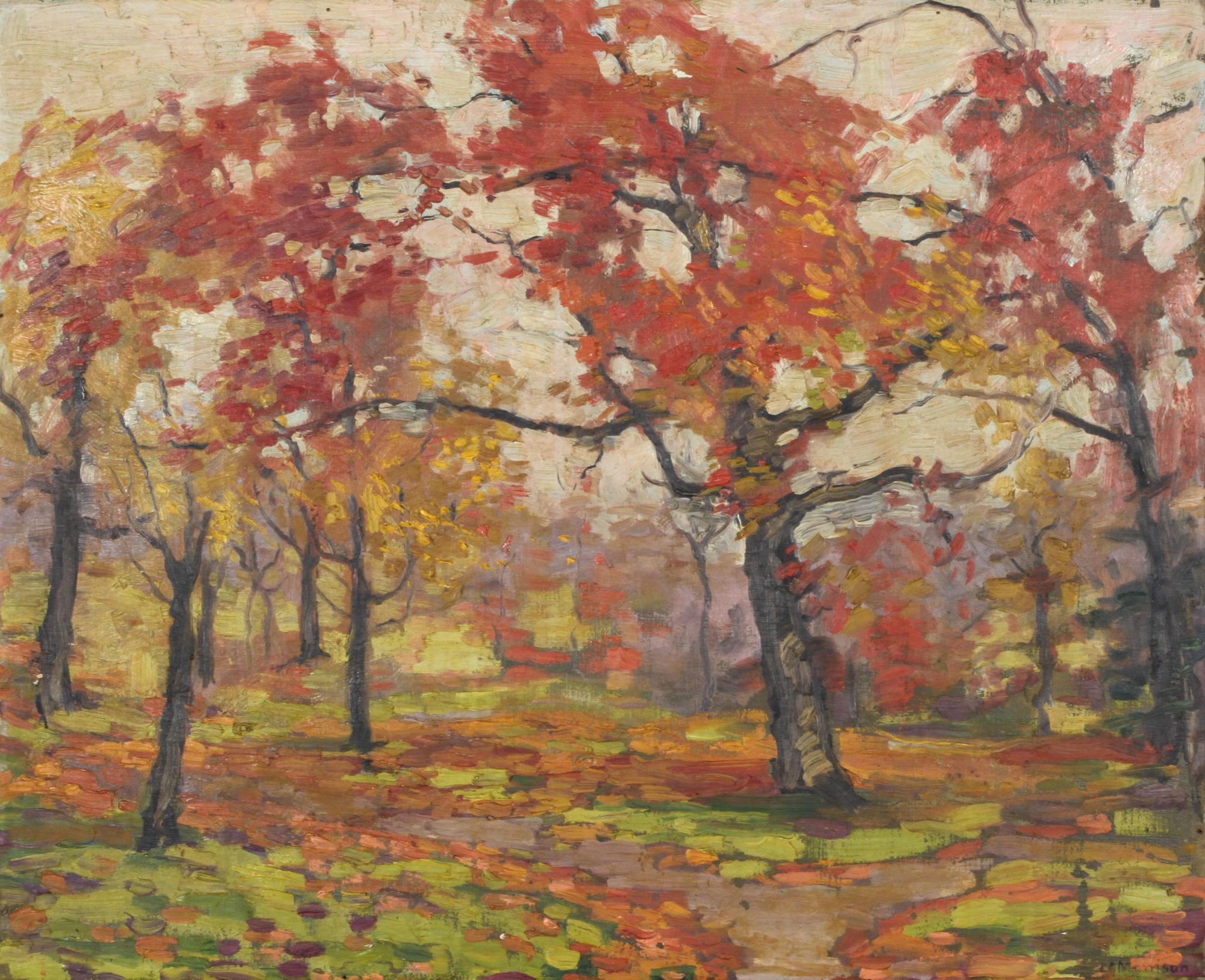 Artist Unknown, (American, 20th Century), Oaks in Autumn