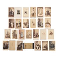 [Early Photography] Group of 114 Carte de Visites of Men, Women, and Children, incl. Portraits by Brady and Gardner