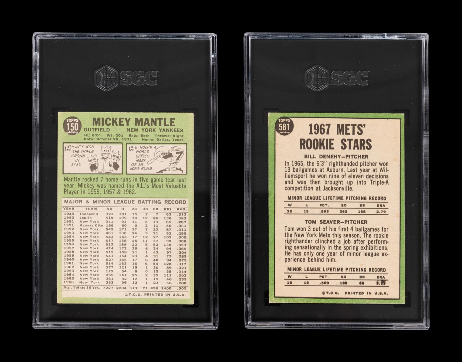 A Complete Set of 1967 Topps Baseball Cards (609/609) Including Graded Tom Seaver Rookie,