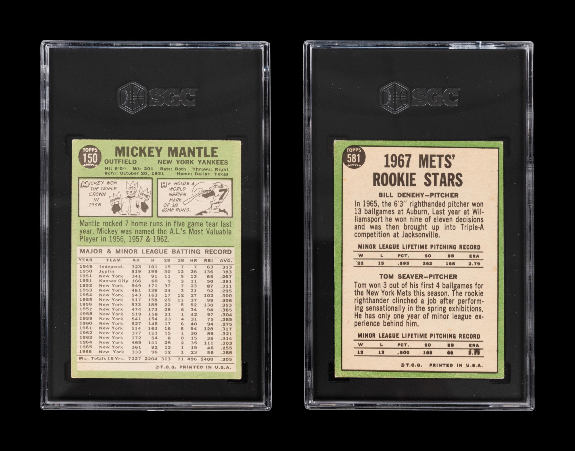 A Complete Set of 1967 Topps Baseball Cards (609/609) Including Graded Tom Seaver Rookie,