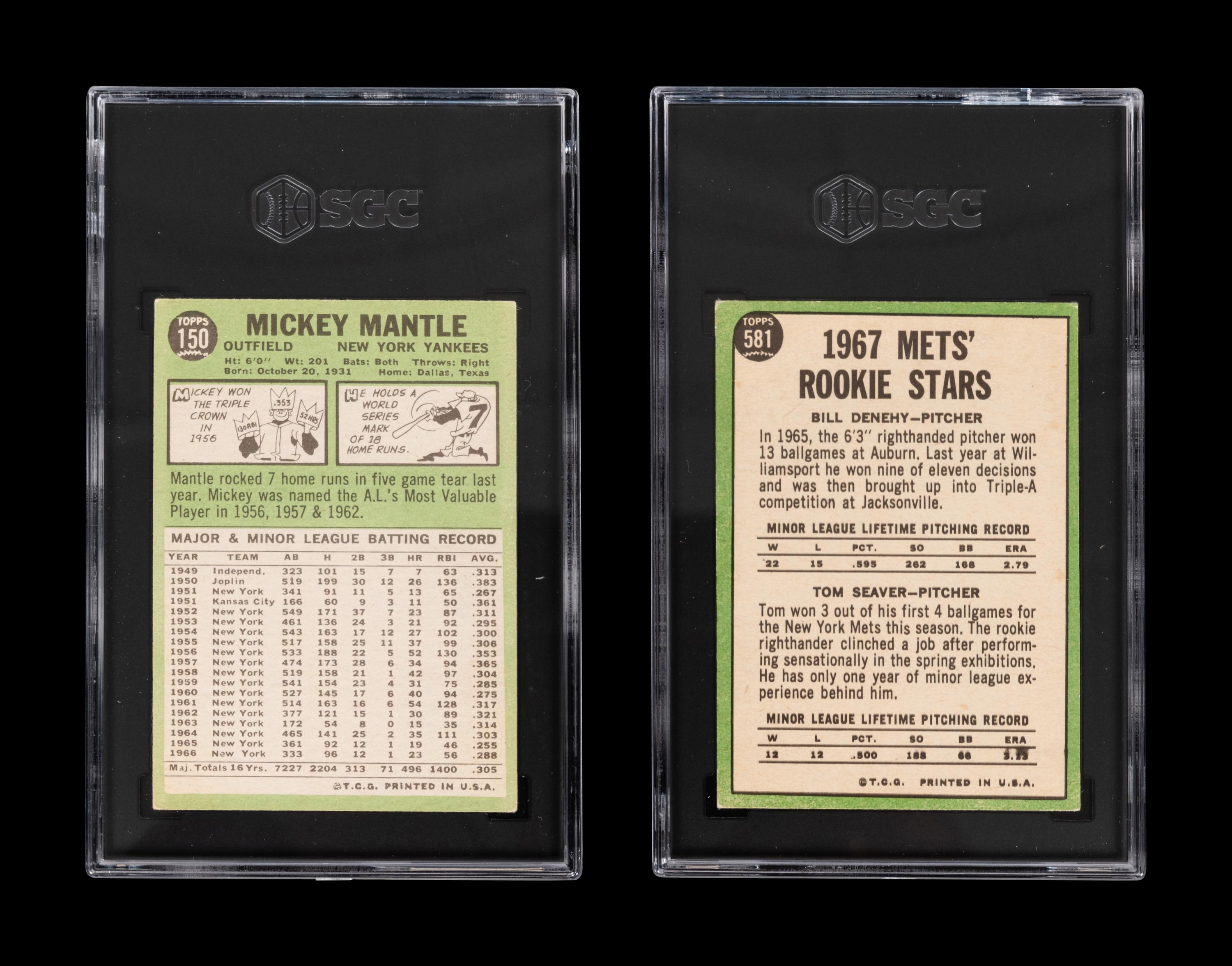 A Complete Set of 1967 Topps Baseball Cards (609/609) Including Graded Tom Seaver Rookie,