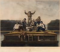 POWELL & CO., publisher -- After George Bingham Jolly Flat Boat Men. New York, 1847.