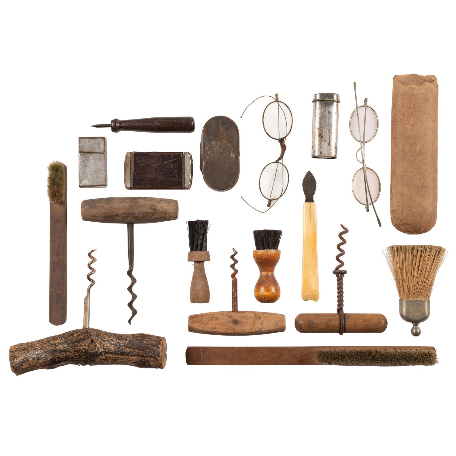 [TOOLS]. Collection of 19th-century tools, incl. Civil War-era examples.