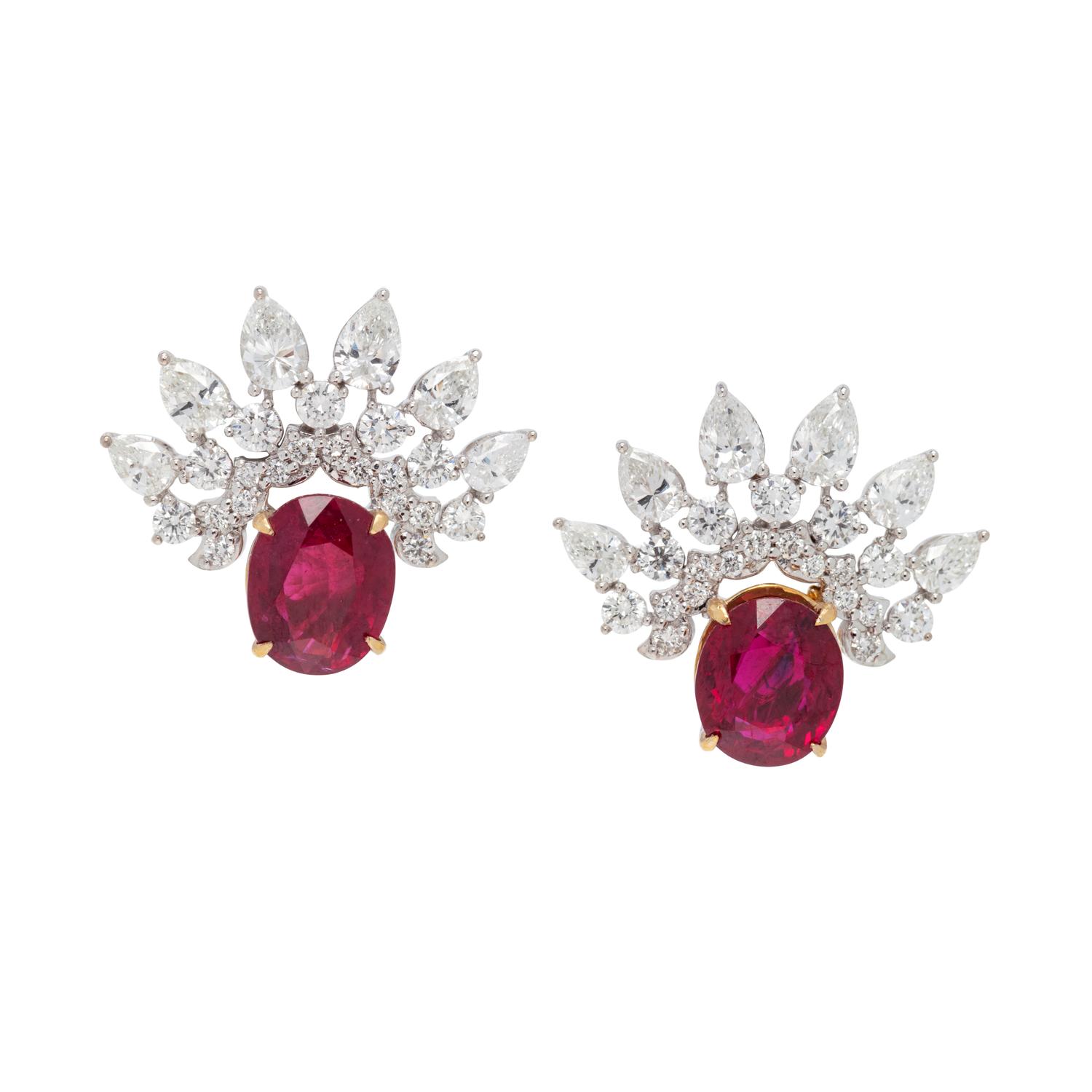 RUBY AND DIAMOND EARRINGS