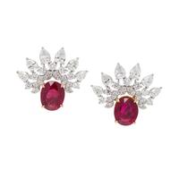 RUBY AND DIAMOND EARRINGS