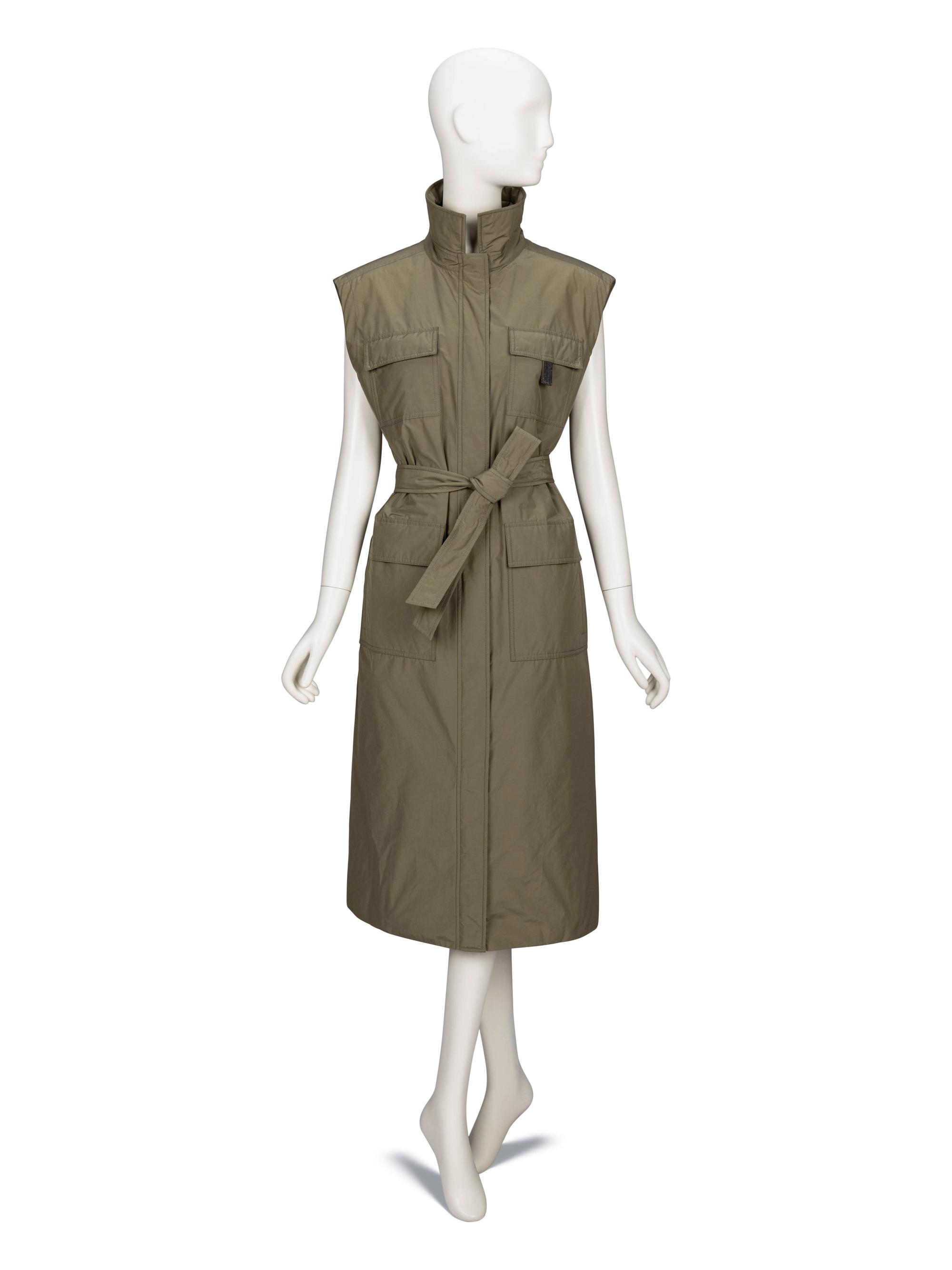 Brunello Cucinelli, Army Green Long Gilet