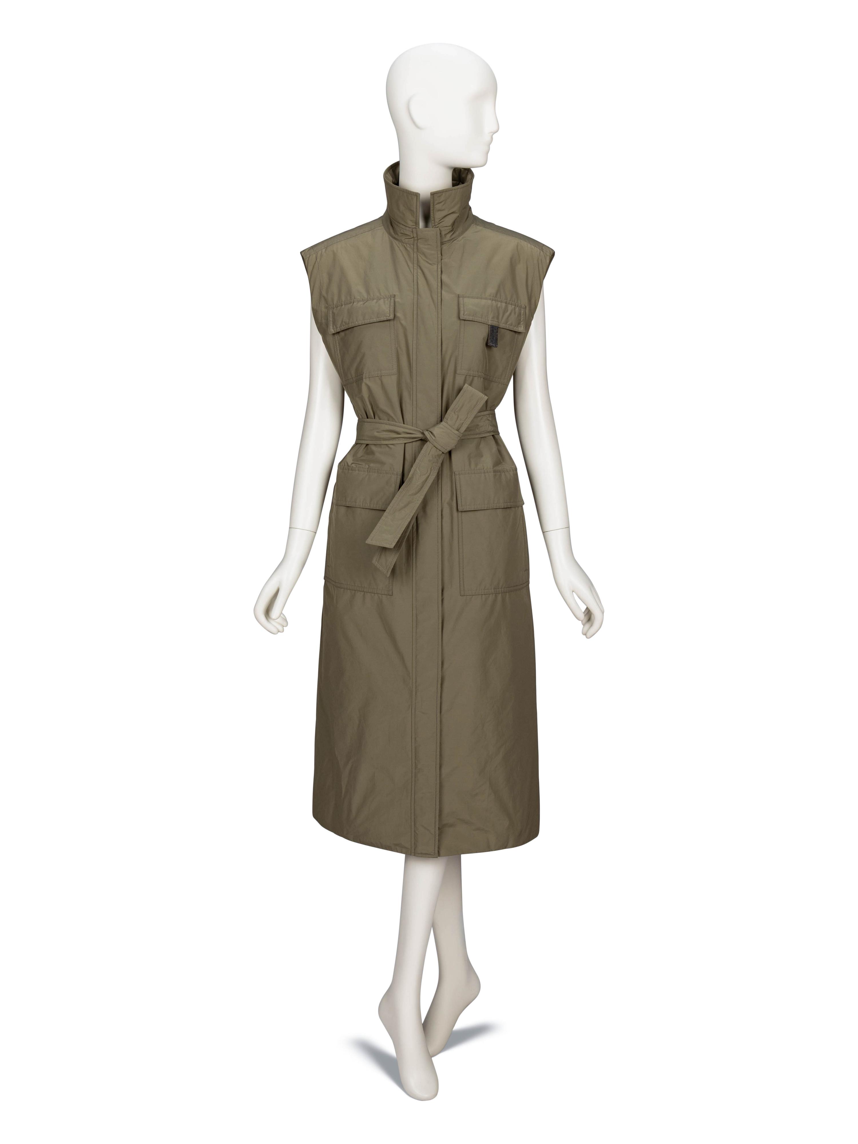 Brunello Cucinelli, Army Green Long Gilet