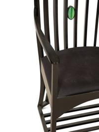 A Pair of Ebonized Highback Armchairs After Charles Rennie MackIntosh — Late 20th Century