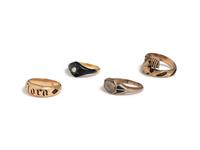 VICTORIAN, COLLECTION OF MOURNING RINGS