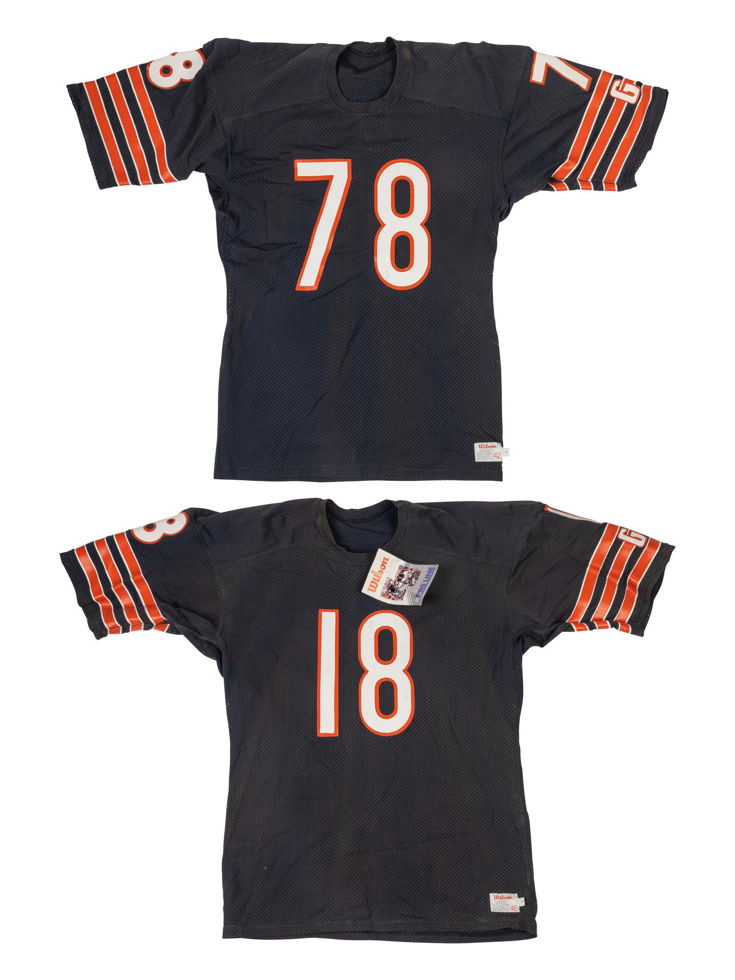 A Group of Two Vintage Chicago Bears Wilson Football Jerseys from The Collection of Sports Super Agent Steve Zucker,