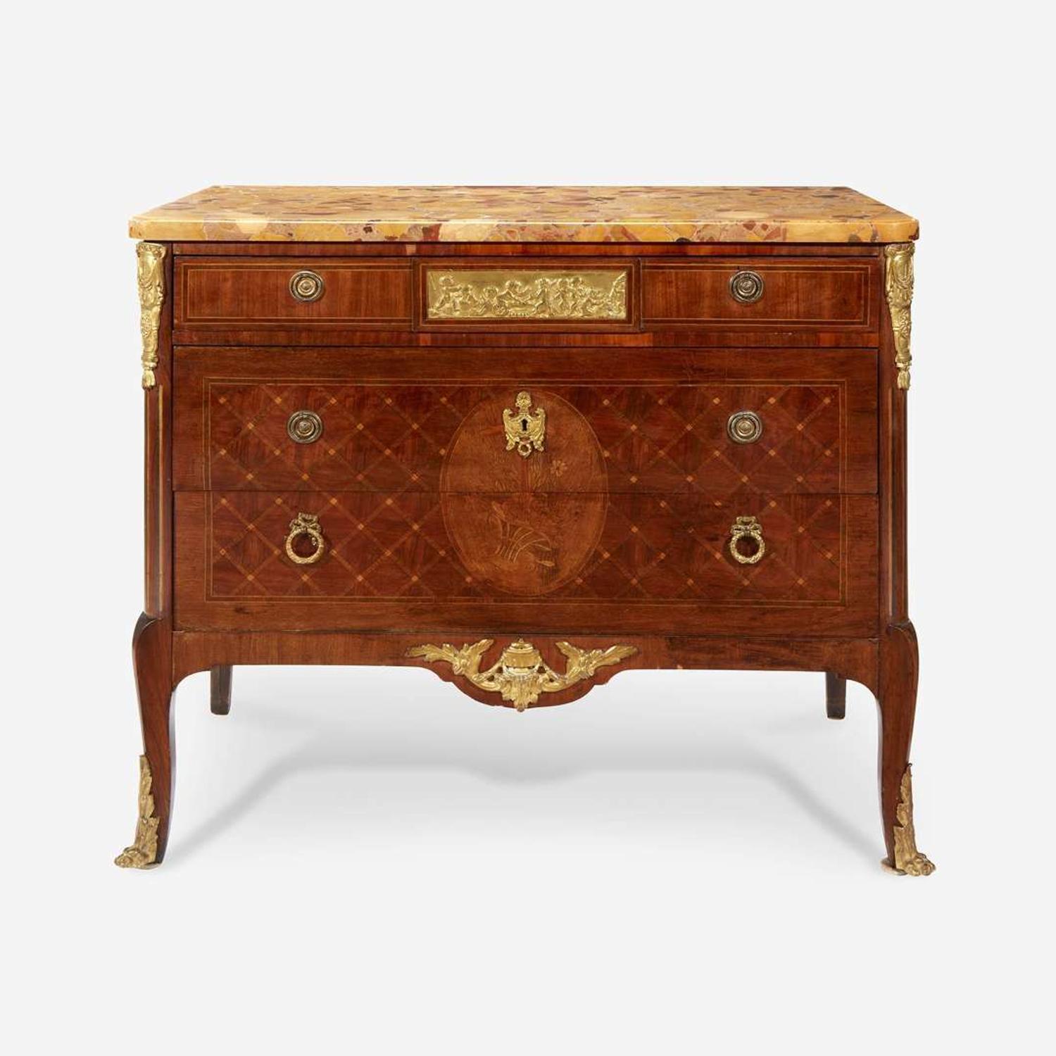 A Louis XVI Style Gilt-Bronze Mounted Parquetry Commode Late 19th/early 20th century