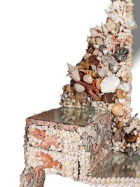 A Grotto Style Shell-Encrusted Dressing Table and Mirror