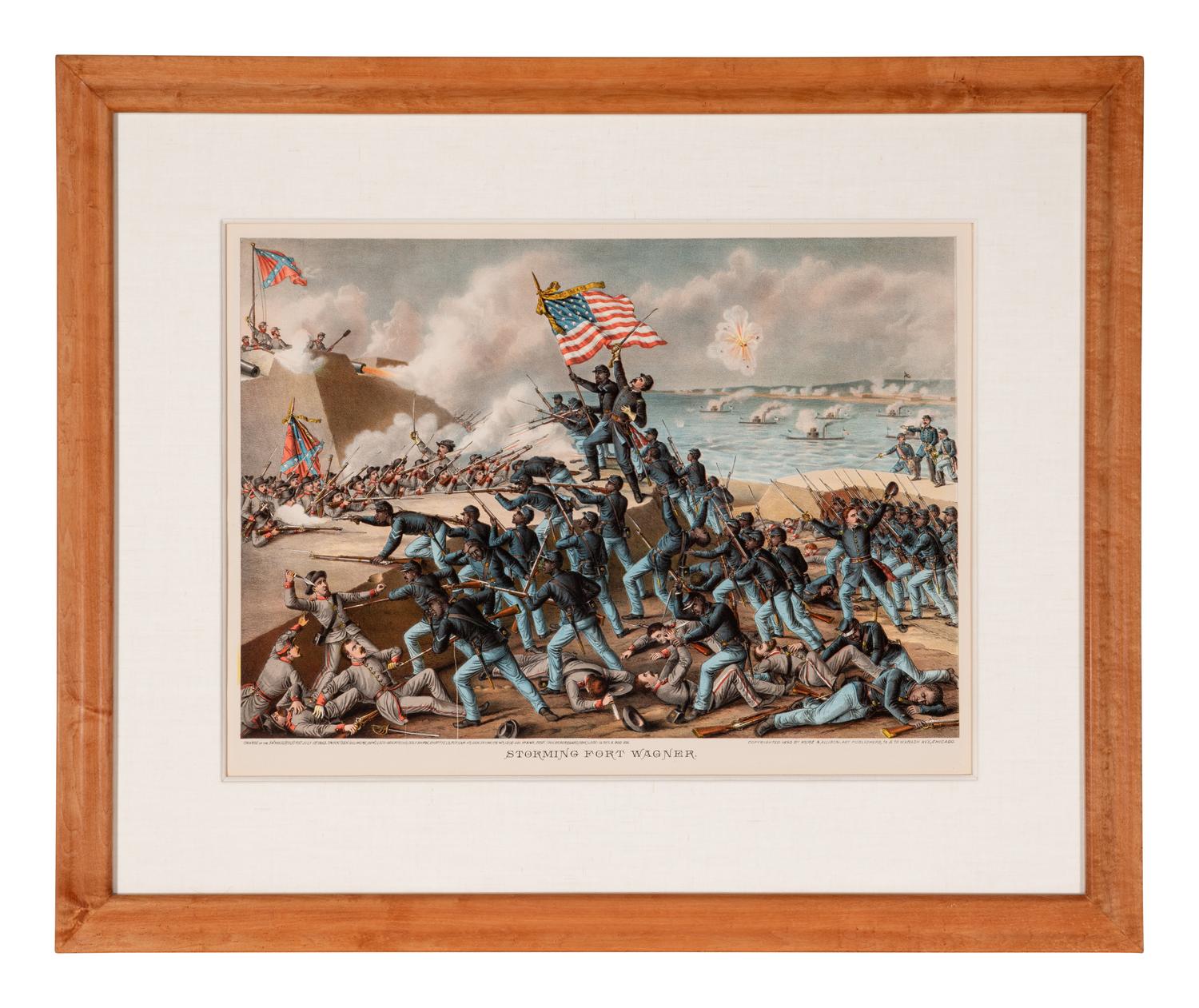 [CIVIL WAR]. KURZ & ALLISON, publishers. Storming Fort Wagner . 1890
