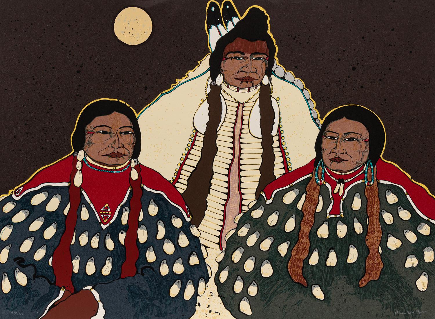 Chief with Two Women, edition 64/150