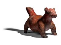 A Colima Effigy Dog Vessel