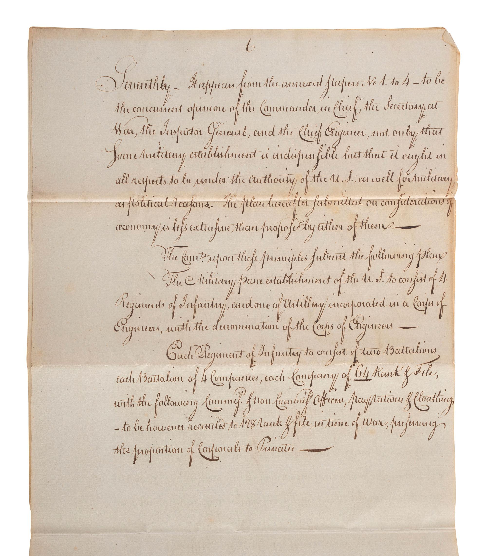 [CONTINENTAL CONGRESS] -- [HAMILTON, Alexander (1755-1804)]. [HOLTEN, Dr. Samuel (1738-1816).] Dr. Samuel Holten's personal copy of the Report of a Committee to the Continental Congress on a Military Peace Establishment, [1783].