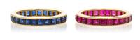 An 18 Karat Yellow Gold and Ruby Eternity Band Ring, Oscar Heyman, 4.80 dwts.