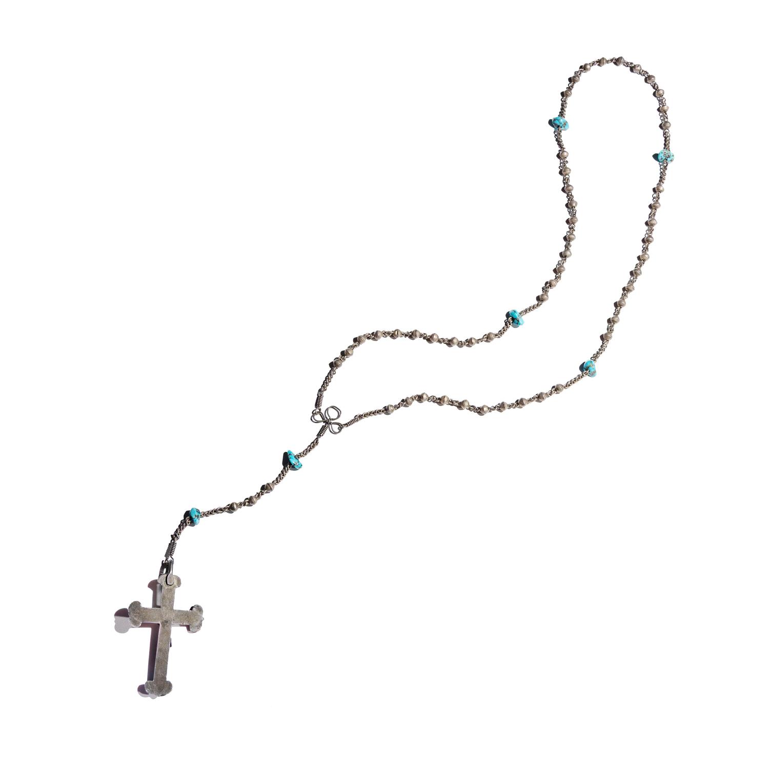 Navajo Silver and Turquoise Rosary